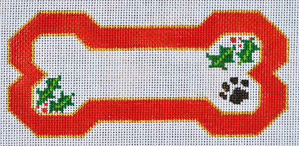 BP-01-13M BP DESIGNS Red Dog Bone Ornament 6  x 3 13 Mesh