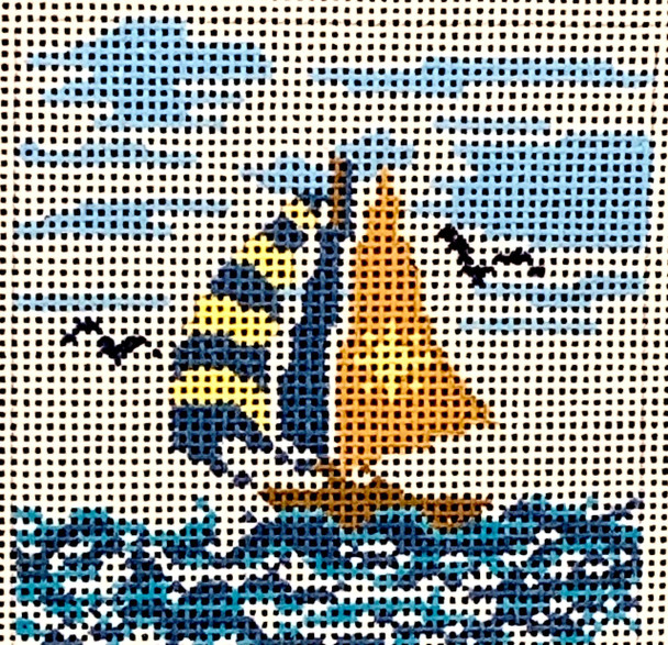 BP-40-13M Sailboat Insert 4 x 4 13 Mesh BP Designs