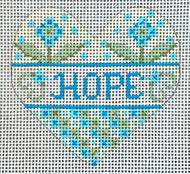 CH-856 Hope Heart  3 x 2 ¾ 18  Mesh CH Designs