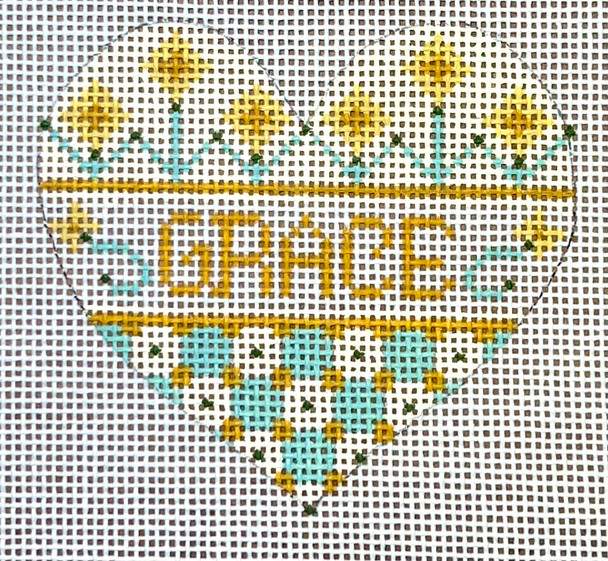 CH-859 Grace Heart 3 x 2 ¾ 18  Mesh CH Designs