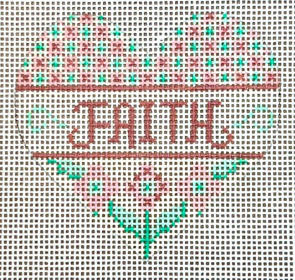 CH-858 Faith Heart 3 x 2 ¾ 18  Mesh CH Designs
