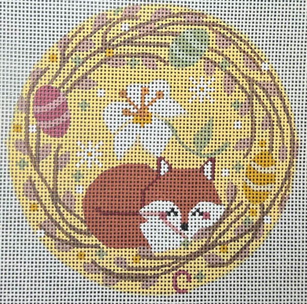 CH-1192 April Fox 4 ½" Round 18 Mesh CH Designs