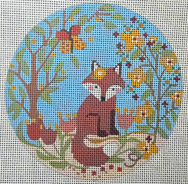 CH-1193 May Fox 4 ½" Round 18 Mesh CH Designs