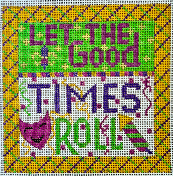 CH-1206 Let the Good Time Roll Square 4 x 4 18 Mesh CH Designs