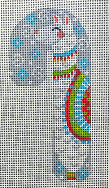 CH-1360 Silver Llama Candy Cane 2 ¾ x 5 ¼  18 Mesh CH Designs