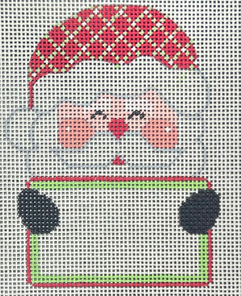 CH-1409 Santa Tag - Blank  2 ¾ x 3 ¾ 18 Mesh CH Designs