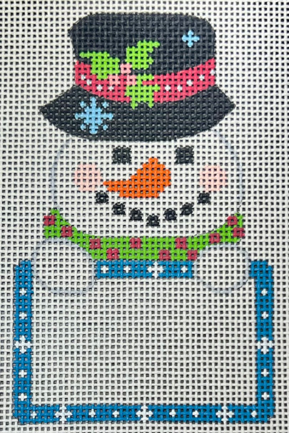 CH-1411-13M Snowman Tag - Blank 3 ½ x 5 ½  13 Mesh CH Designs