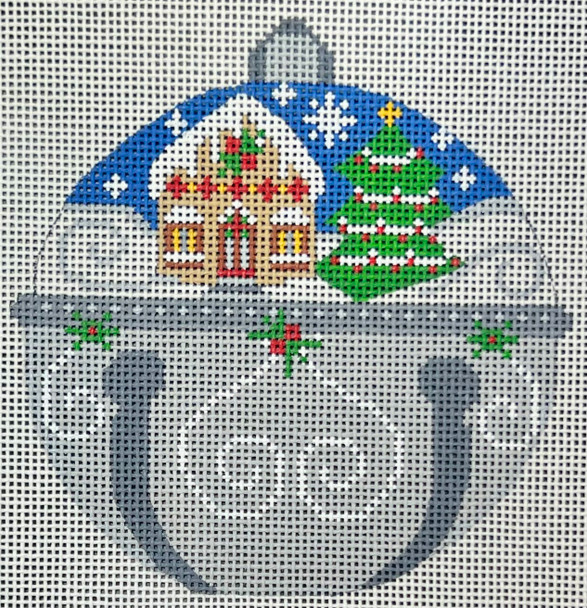 CH-1492 House Jingle Bell  4 ¼ x 4 ¼  18 Mesh CH Designs