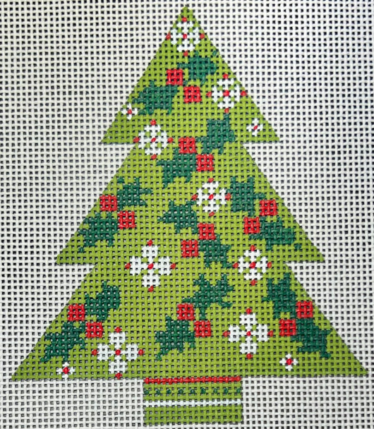 CH-1610 Tree with Holly 9 X 10 13 Mesh CH Designs