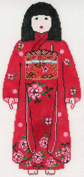 CB-75 Japanese Friendship Doll - Miss Toyama 5 x 10 ¾  18 Mesh CHRISTINE SAUNDERS