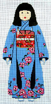 CB-77 Japanese Friendship Doll - Miss Shimane 5 x 10 ¾  18 Mesh CHRISTINE SAUNDERS