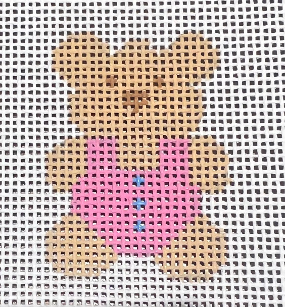 HB-58 Mini Teddy Bear - Pink  1 ½ x 2 ½ 18 Mesh Hummingbird Designs