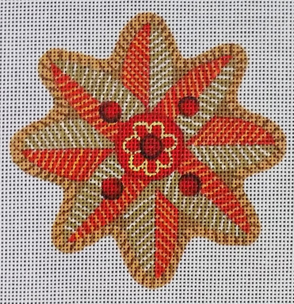 JTS-45 Red Star Ornament 4 x 4  18 Mesh JANE TATTERSFIELD