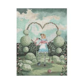 ML-PL 22 Alice in Wonderland - Flamingo 7.5 x 10.25 18 Mesh Maya Lindberg