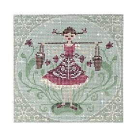 ML-XO 08 8 Maids-a-milking 4.5 sq 18 Mesh Maya Lindberg