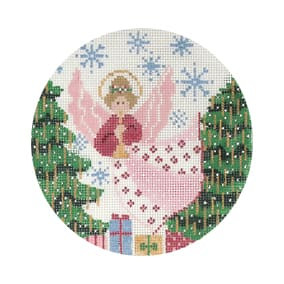 Christmas Ornament C02 Angel 5"RD 18 Mesh  Shelly Tribbey Designs