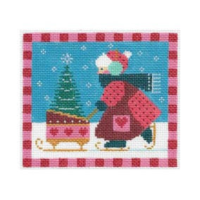 Christmas Ornament C875 Girl Skater 4.5 X 4.5 18 Mesh Shelly Tribbey Designs