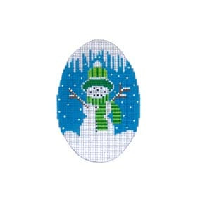 Christmas Ornament PS01 Snowman I 2.75 X 4 18 Mesh Shelly Tribbey Designs