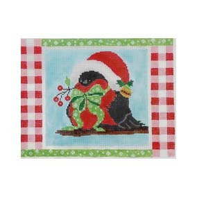 Christmas Larger Design PL01 Cherry Picking Xmas Shelly Tribbey Designs 8.5X6.25 18 Mesh