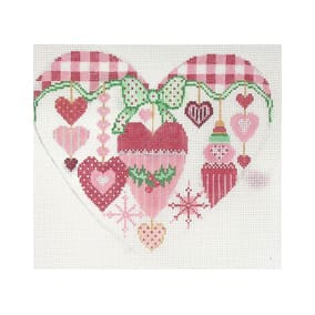 Christmas Larger Design C011 Heartful Xmas Shelly Tribbey Designs 7X6 18 Mesh