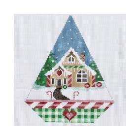 Triangle Christmas Ornament TR02B 6 X 7.5 13 Mesh Christmas Candy House Shelly Tribbey Designs