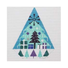 Triangle Christmas Ornament TR22B 6 X 7.5 13 Mesh Tree Fantasy Shelly Tribbey Designs