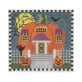 Halloween H500 Halloween Cottage Shelly Tribbey Designs 5.25 X 5 18 Mesh