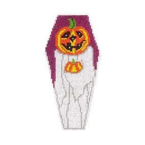 Halloween Coffin H008 Pumpkin Head Ghost 2.75 X 5.5 18 Mesh Shelly Tribbey Designs