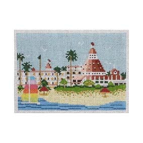 Famous Landmarks ST-LJ 07 Del Coronado Hotel CA. 5.5X3.75 18 Mesh Shelly Tribbey Designs