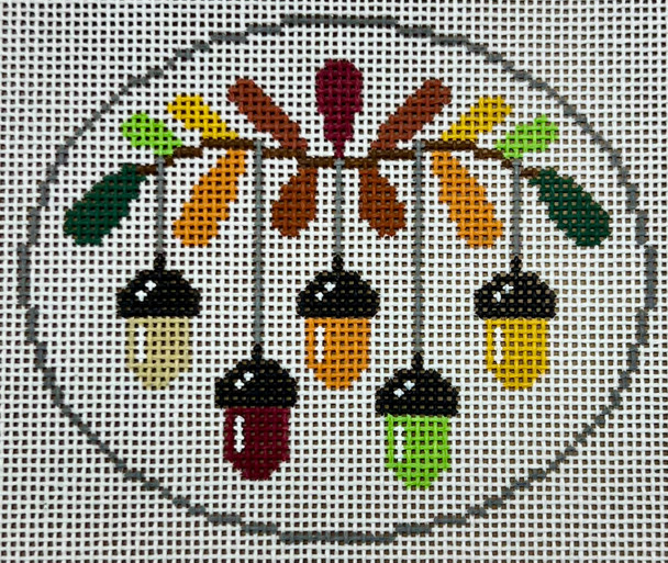 ZIA-184 Garland - Acorns 4 x 3¼ 18 Mesh ZIA DESIGNS Danji Designs