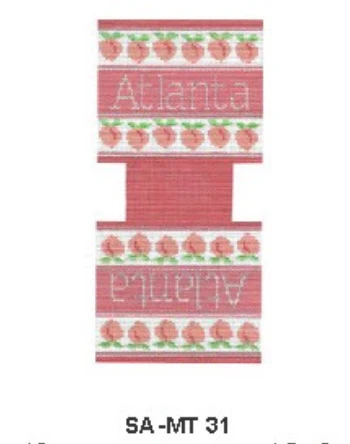 SA-MT 31 Atlanta Peach Mini Tote 4.5 x 9 Starke Art Designs