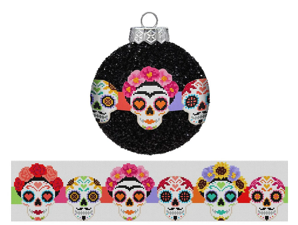 SA-XO 100 Sugar Skull Band 3 x 13.25 Starke Art Designs