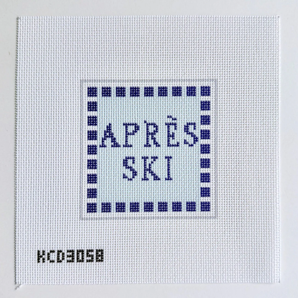 Apres Ski Square Printed Canvas 4 1/2” square 13 Mesh Liesel Anne