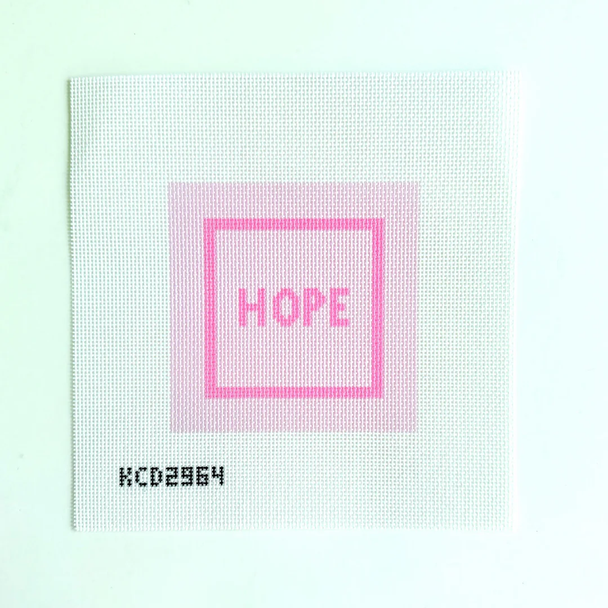 Hope Printed Canvas 5" Square 13 Mesh Moo Moo Designs