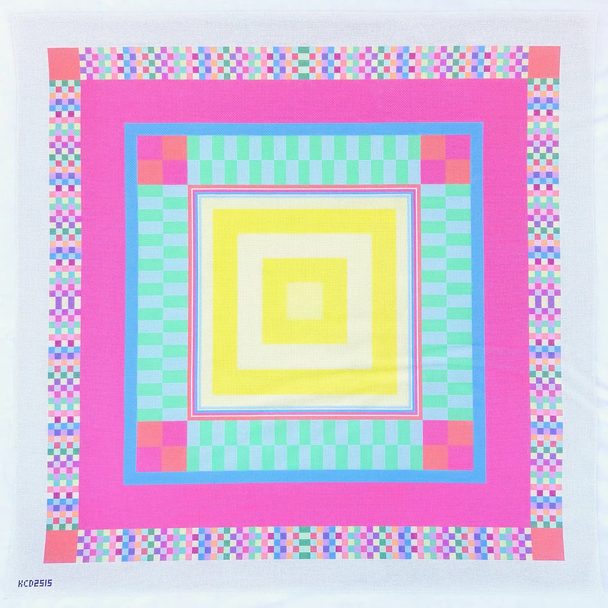 Mahj Mat Printed Canvas 31 1/2” square game board 13 Mesh Moo Moo Designs