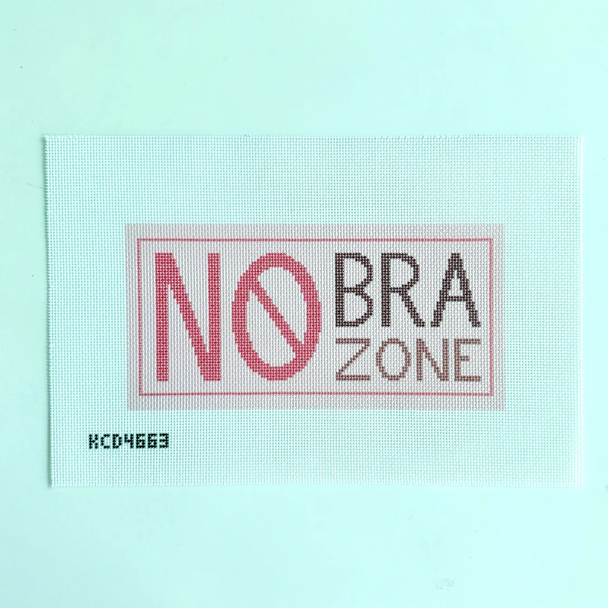 No Bra Zone Printed Canvas 10” x 5”13 Mesh  Moo Moo Designs