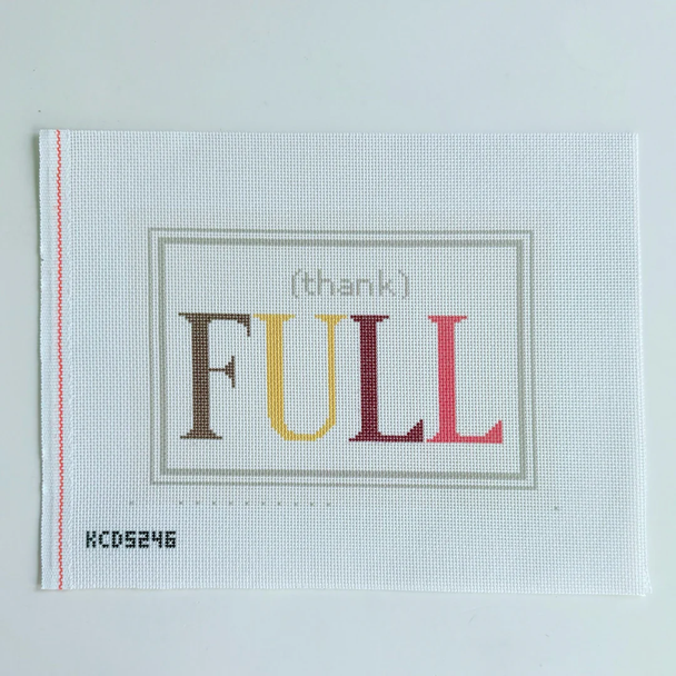 ThankFULL Printed Canvas 10” x 7” 13 Mesh Moo Moo Designs