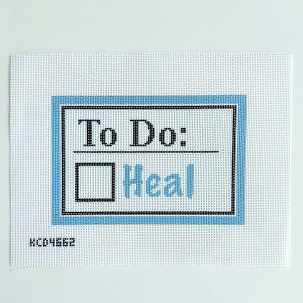 To Do: Heal Printed Canvas 13 Mesh 9" X 6" Moo Moo Designs