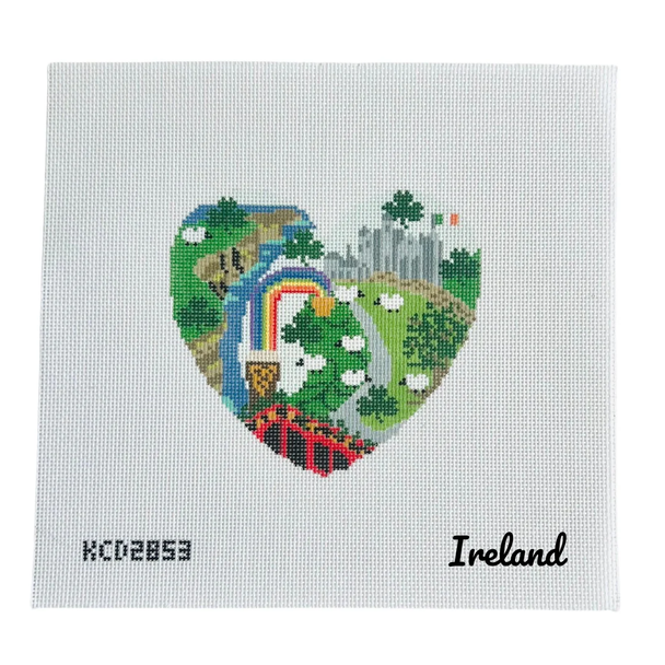 Ireland Heart 4 1/2" X 4 1/4" 18 Mesh SCT Designs (KCN) KCD2853