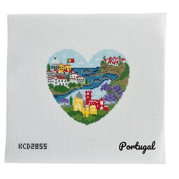 Portugal Heart 4 1/2" X 4 1/4" 18 Mesh SCT Designs (KCN) KCD2855