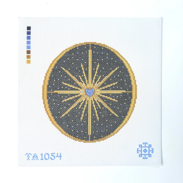 Star - Blue Printed Canvas 7 1/2” x 8” 13 Mesh Thorn Alexander (KCN)