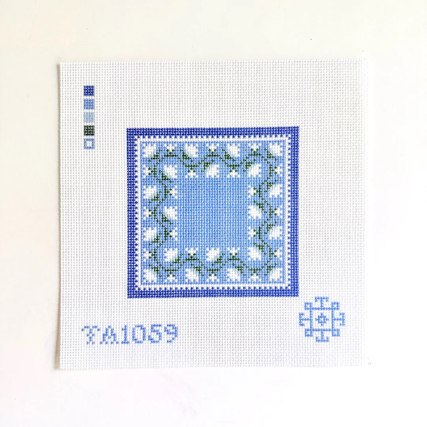 Table Number - Blue - Printed Canvas 5" x 5" Square 13 Mesh Thorn Alexander (KCN)