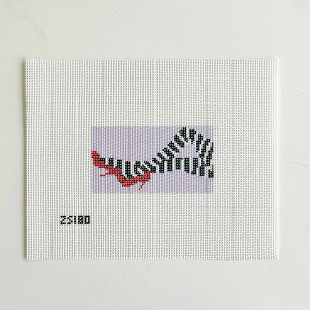 Wicked Witch of the East Printed Canvas 4" X 2 1/2" 18 Mesh Ziggy Stitches