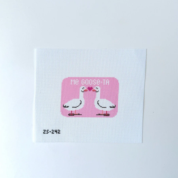 Me Goose-ta Printed Canvas 4 1/4" x 3” 18 Mesh Ziggy Stitches