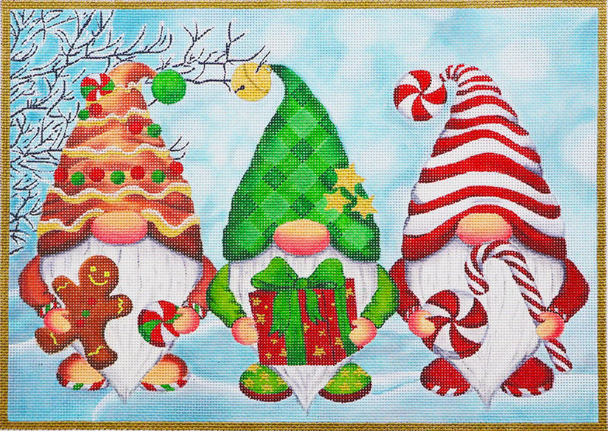 Christmas GN-5 Christmas Gnomes 8.5 x 12" 18 Mesh Lani Enterprises