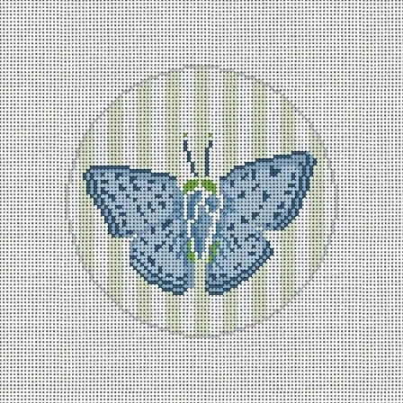 CM134 Blue Butterfly 4" x4" 18 Mesh Camilla Moss