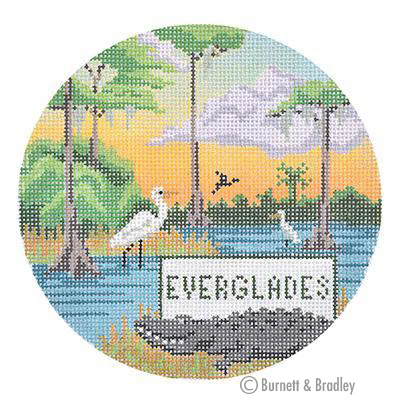 KB 6146 - Explore America - Everglades 5" Round 18 Mesh Kirk & Bradley Designs