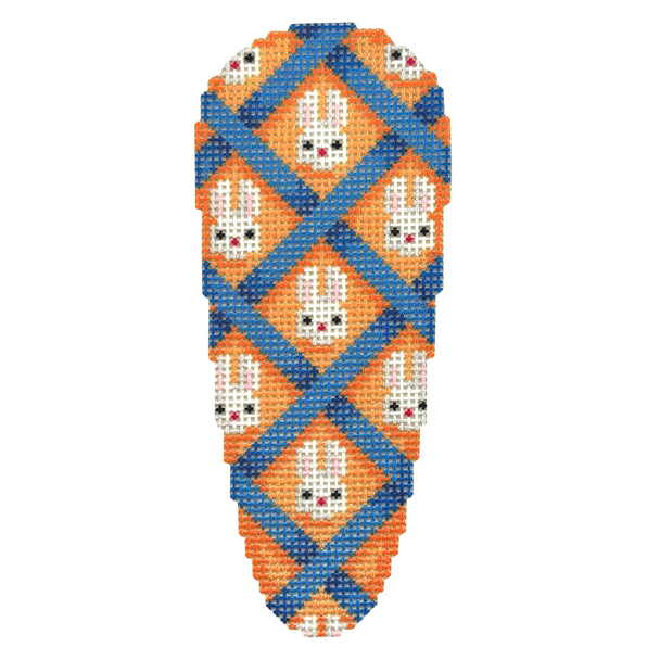 NTG TS456 - Bunnies/Diagonal Weave Carrot 4.75" x 2"  18 Mesh Two Sisters Designs