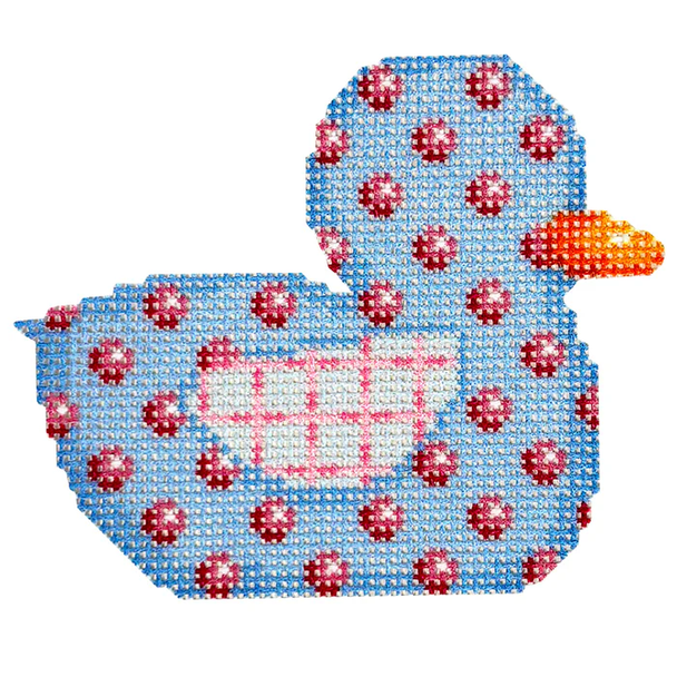NTG TS545 - Pink Dot Duckie 3" x 3.5" 18 Mesh Two Sisters Designs