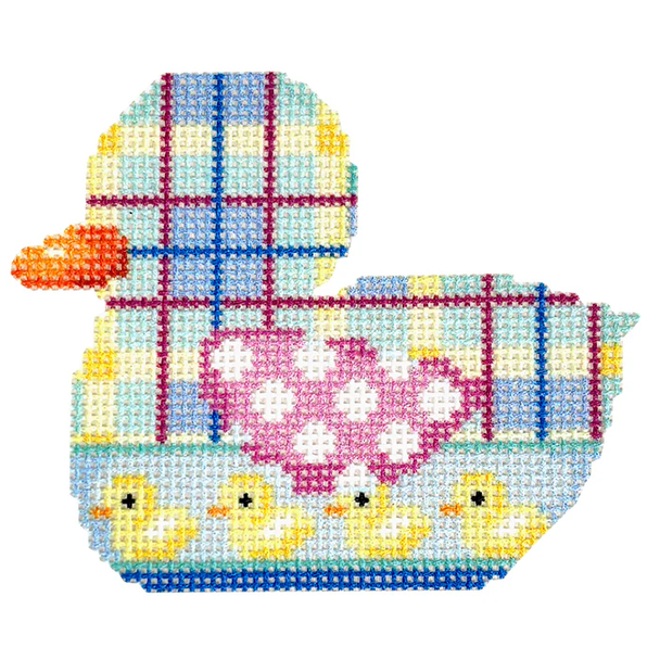 NTG TS552 - Plaid/Baby Ducks Duckie 3" x 3.5" 18 Mesh Two Sisters Designs